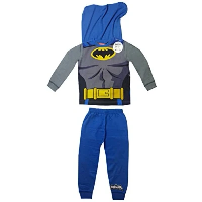 Image of BATMAN Boys Novelty Pyjama with Cape 7 8 Years Grey