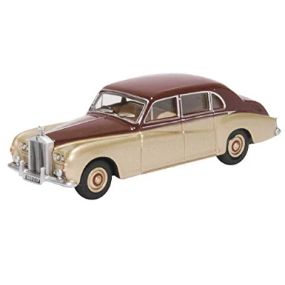Image of Oxford Diecast 76RRP5002 Rolls Royce Phantom V Burgundy/Silver Sand