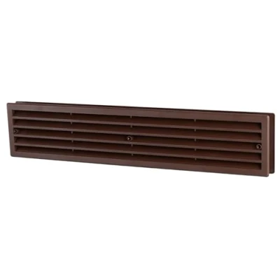 Image of 450x92mm / 18x4 inch Brown Bathroom Door Air Vent Grille Two Sided Ventilation Cover for Restroom, Warehouse, Storage Doors Interior Transfer Grill