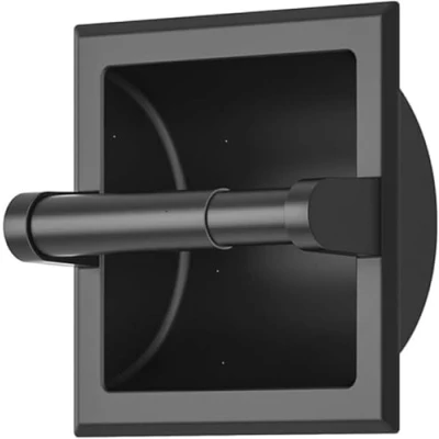 Image of Gatco Recessed Toilet Paper Holder, Matte Black