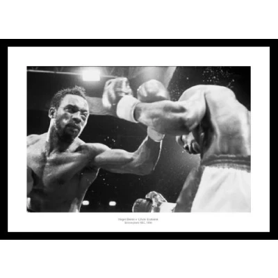 Image of Boxing Framed Nigel Benn v Chris Eubank 1990 Photo Memorabilia