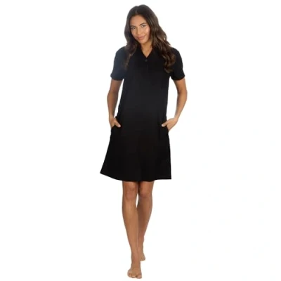 Image of undercover lingerie Ladies Linen Shirt Dress 52A263 Black 12