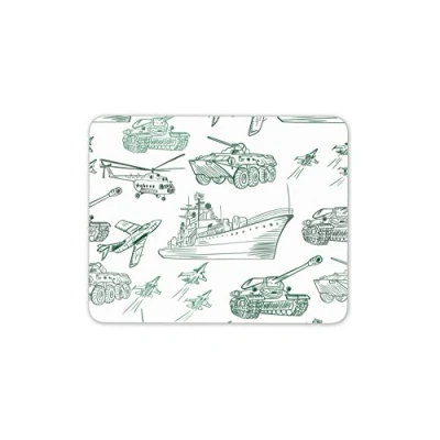 Image of Destination Vinyl ltd Military Vehicles Mouse Mat Pad Army Navy RAF Camo Computer PC #8166