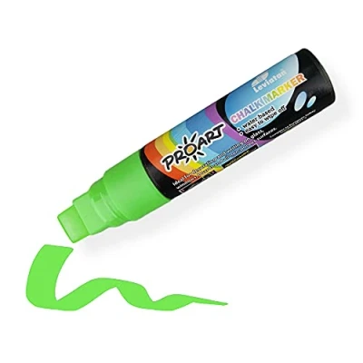 Image of LEVIATAN Washable Blackboard Marker Dry and Wet Wipe Chalk Pen 15 mm Wipeable Marking for Restaurants, Pubs, Offices 28 g Green
