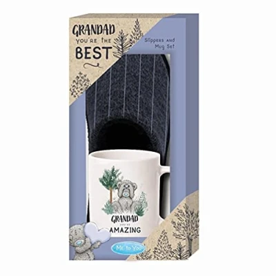Image of Me To You Bear Best Grandad Mug &amp; Slippers Gift Set