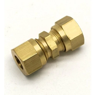 Image of British Made 10mm to 8mm Reducing Brass Compression Fitting