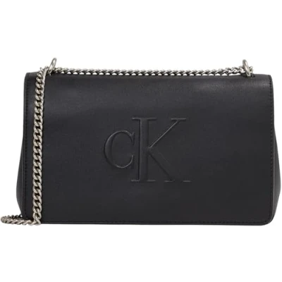 Image of Calvin Klein Jeans Sculpted FLAP Shoulder BAG Across body bag, Women&#039;s, Size: One Size, Black