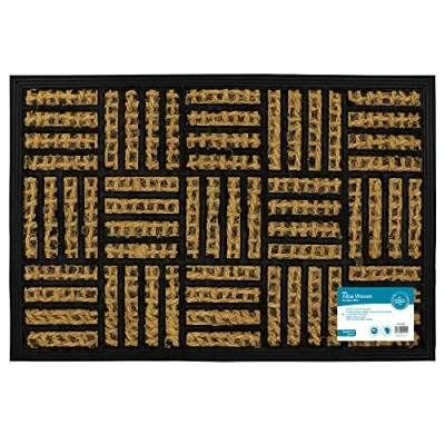 Image of JVL Alba Woven Tuffscrape Doormat, 40x60cm, Squares