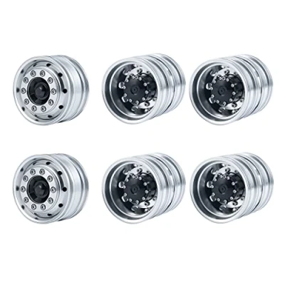 Image of AXspeed 2pcs Front Wheel Rims &amp; 4pcs Rears 1/14th Hubs Set for Tamiya Tractor Truck Climbing Trailer Car