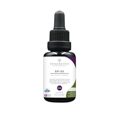 Image of Epi D3 Oil 30ml Vitamin 25mcg (1000IU) + Organic Medium Chain Triglycerides (MCT) UK Made Vegan Liquid 1 4 Drops Daily (High Strength)
