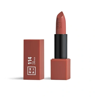 Image of 3INA MAKEUP the Lipstick 114 Light Brown with Vitamin E &amp; Shea Butter to Nourish Lips Long Lasting Lip Colour Matte Finish and Creamy Texture Vegan Cruelty Free