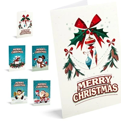 Image of UNICEF Pack of 10 Christmas Cards, Merry