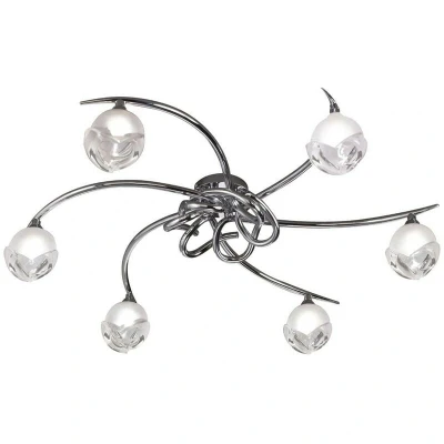 Image of Fragma Semi Flush Ceiling 6 Light G9, Polished Chrome