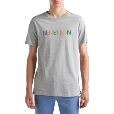 Image of United Colors of Benetton Men&#039;s T Shirt 3i1xu100a, Grey 938, L