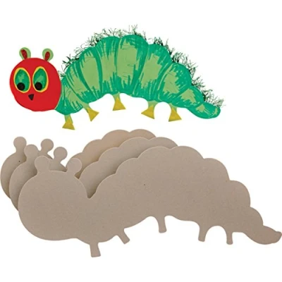 Image of Springboard Giant Greyboard Caterpillar Shapes for Classroom Display Pre Cut Card Decorations and School Supplies Teachers Arts Crafts Kids 3 Pack 62 x 21 cm