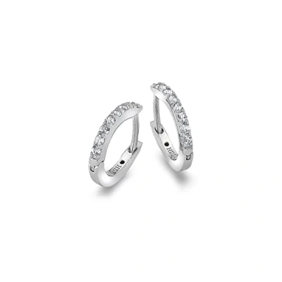 Image of Hot Diamonds Sterling Silver Constant Loop Earrings with Diamond