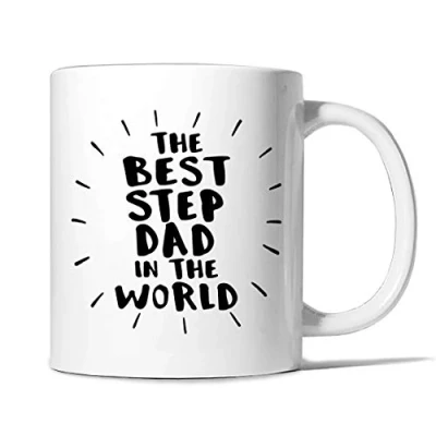 Image of Risk A Designs the Best Step Dad in World Ceramic mug, gift, Father mens parent daddy gift