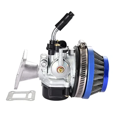 Image of GOOFIT Blue 2 Stroke Carb Carburetor Air Filter Assembly Intake Gasket Kit Replacement For 47cc 49cc Pocket Bike ATV
