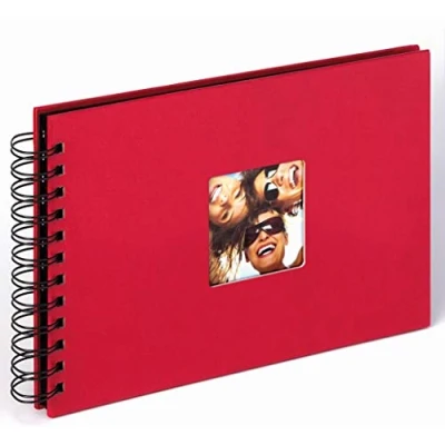 Image of walther Design Photo Album Red 23 x 17 cm Spiral with Punched Cover, Fun SA 109 R