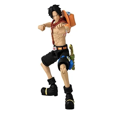 Image of Anime Heroes One Piece Figures Portgas D Ace Action Figure Articulated With Swappable Arms And Faces Bandai Pirate Toys Range, 17 cm