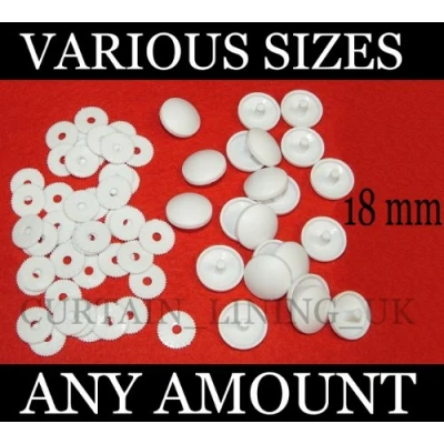 Image of 50 x Plastic Self Cover Buttons 18mm