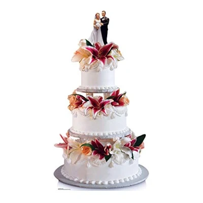 Image of Star Cutouts SC881 &quot;Glamourous Wedding Cake&quot; Cardboard Cut out