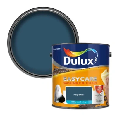 Image of Dulux Easycare Washable &amp; Tough Matt Emulsion Paint Indigo Shade 2.5L