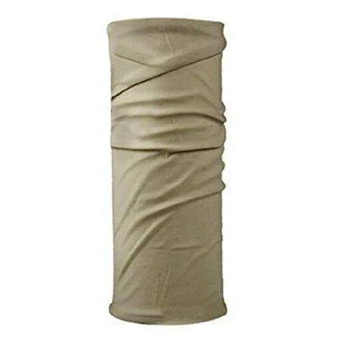 Image of Unisex Seamless Multifunctional Headwear Bandana Scarf Elastic Tube Magic Headband Gaiter Balaclava Snood Face Covering Mask UV Residence for Yoga Running Hiking Cycling (Khaki)