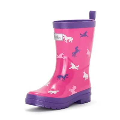 Image of Hatley Girls Rain Wellington Boots, Unicorn Silhouettes, 4 Child UK