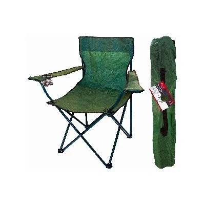 Image of Green Folding Canvas Camping Armchair By Redwood