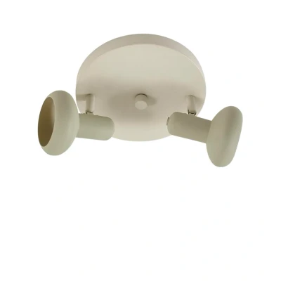 Image of Lindby Huby downlight, 2 bulb, cream/light green, iron