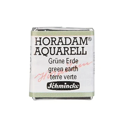 Image of Schmincke HORADAM® AQUARELL finest artists&#039; watercolours, 516 Green Earth, 14 044, 1/2 pan