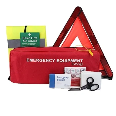 Image of EVAQ8 Essential Car Safety Kit with British Standard First Aid