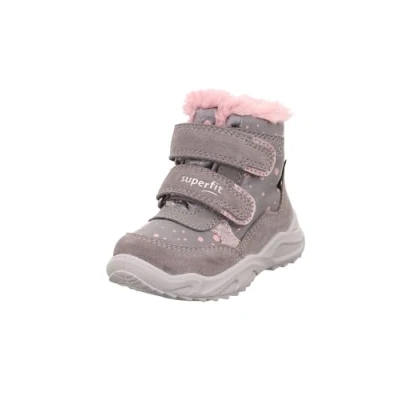 Image of Superfit Glacier Winter boots for kids, Size: 7K, Grau/rosa Leather and textile