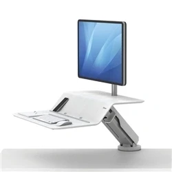 Image of Fellowes 8081701 Lotus RT Single Sit Stand Workstation White