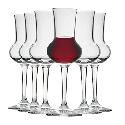 Image of 6x 80ml Restaurant Grappa Glasses By Bormioli Rocco