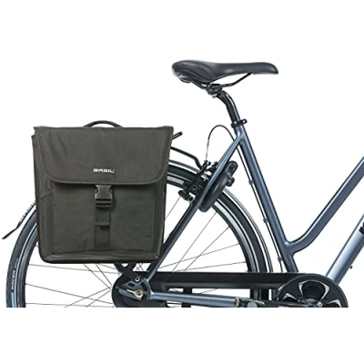 Image of Basil Go Double MIK Pannier Bag, Black, 32 Litre