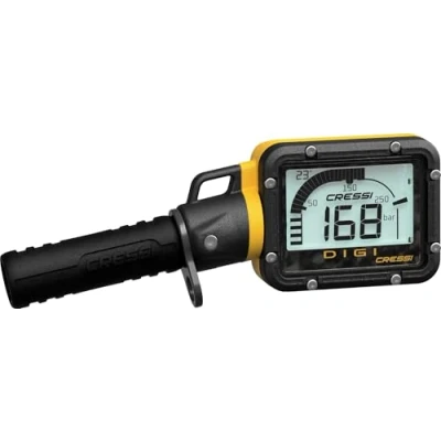 Image of Cressi DIGI Digital pressure gauge, BAR, Yellow