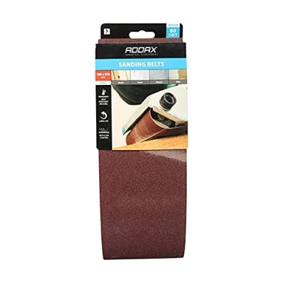 Image of 3x TIMCO Sanding Belts 80 Grit Red 231258 Pack of 5