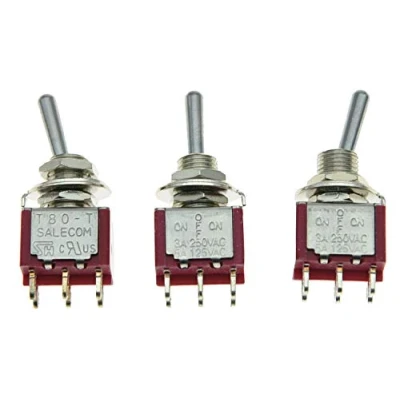 Image of SALECOM 3x DPDT 3 Position ON OFF Guitar Mini Toggle Switch Car/Boat Switches