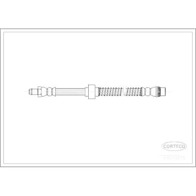 Image of 480685 Brake Hose CORTECO 19019115 Front Axle 438mm PEUGEOT: 407 SW, CITROËN: Berlingo / First I, ZX Hatchback, Xsara Picasso