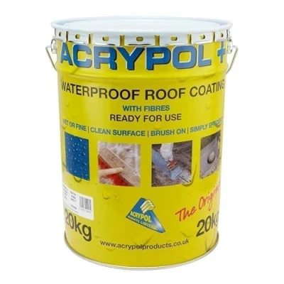 Image of Acrypol + with Fibres 20kg Grey Waterproof Roof Coating (Grey)