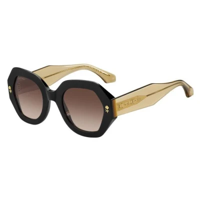 Image of ETRO Sunglasses, Women&#039;s, Size: 50, Black/yellow