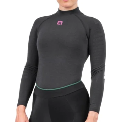 Image of Alé Cycling Women&#039;s Intimo Wool Seamless Base Layer, Grey, XS/S
