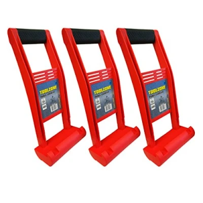 Image of (Pack of 3) Panel Carriers Plasterboard Drywall Wood Carrying Handles 80kg
