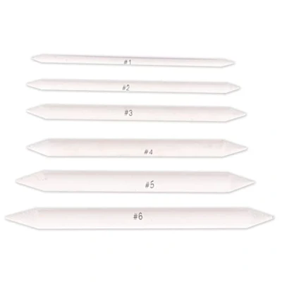 Image of Vaessen Creative Stumps, Blending Pencils, Double Headed, 6 Pieces, Different Drawing and Details, Add Depth Dimension, Paper, Art Set, White, One Size