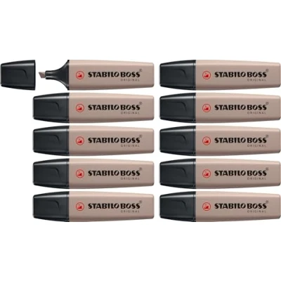 Image of Highlighter STABILO BOSS ORIGINAL NatureCOLORS Pack of 10 Warm Grey