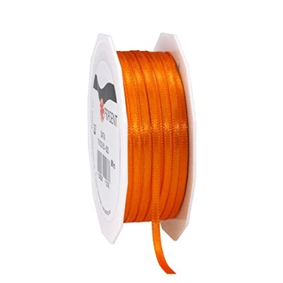 Image of C.E. Pattberg SATIN orange gift ribbon, 55 yards for Wrapping Gifts, 0.12 inches width, Ribbon Decorating &amp; Crafting, Decorative every occasion