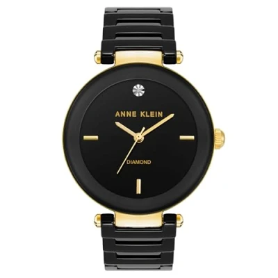 Image of Anne Klein Women&#039;s Ceramic Bracelet Watch, AK/1018BKBK