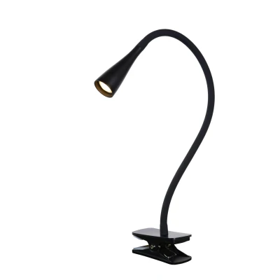 Image of Lucide LED clip on light Zozy, black, 3 StepDim, flex arm
